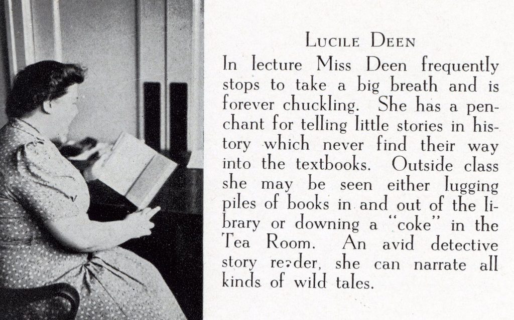 Lucile Deen Pinkham, 1941