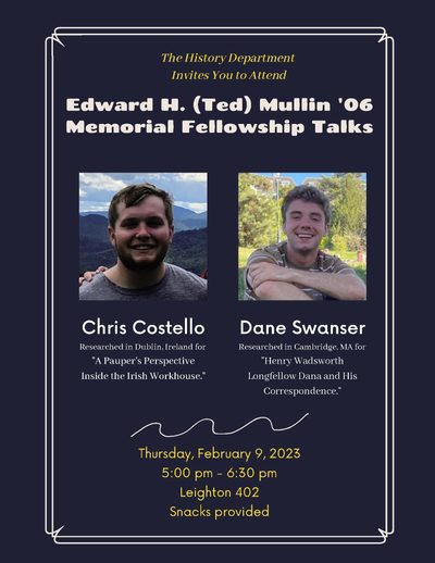 Poster for Mullin Talks Feb 9, 2023