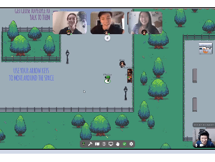 Screenshot of gathertown web application