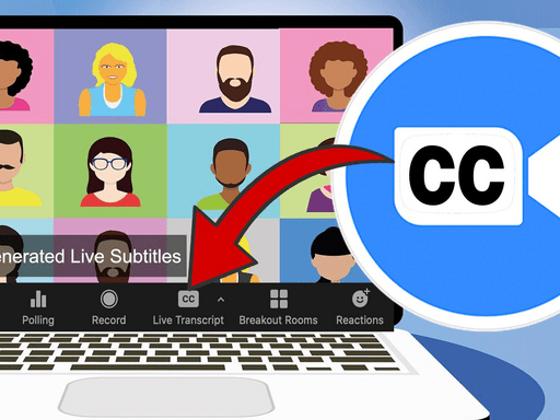 Zoom live transcript button
