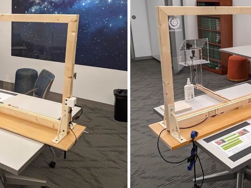 Two views of the lightboard
