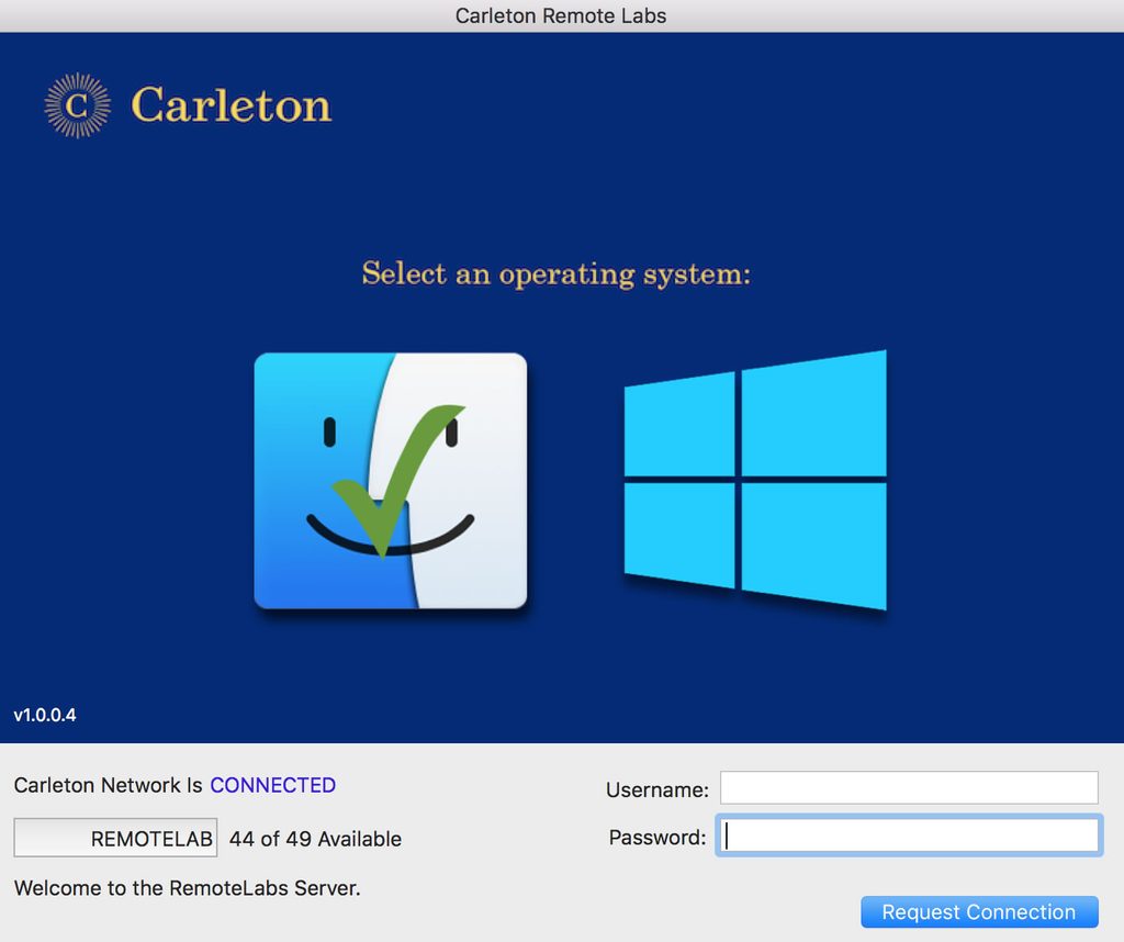 Choose Windows or MacOS