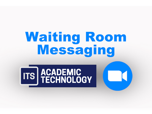 Zoom waiting room messaging