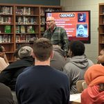 Jimmy Santiago Baca's visit to South High School in Minneapolis. The poet presents to the students