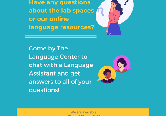 Language Center Assistance Poster