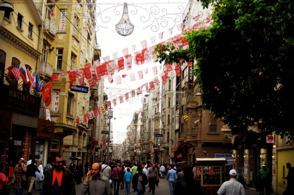 A busy street in Istanbul