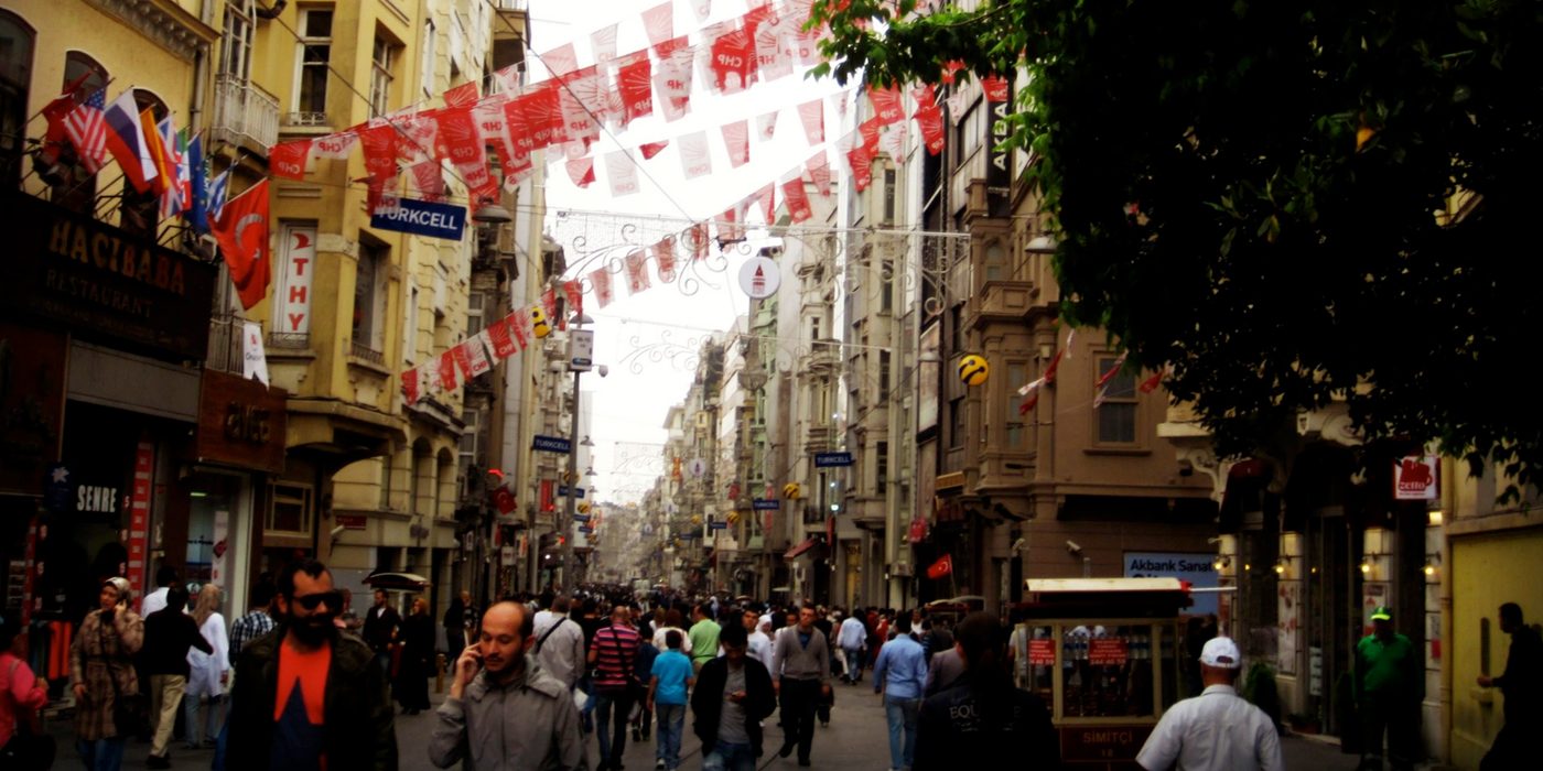A busy street in Istanbul