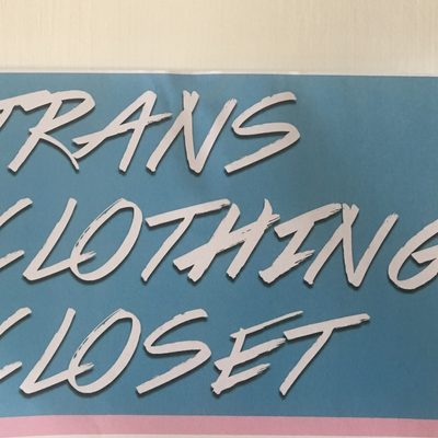 Trans Clothing Closet Sign