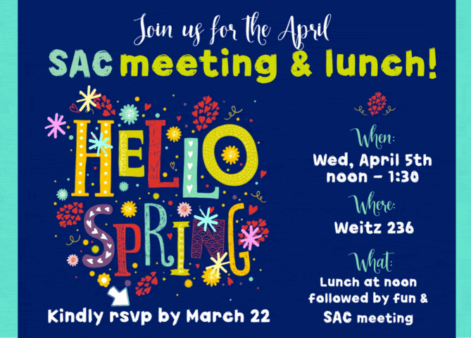 SAC Meeting & Spring Luncheon Invitation