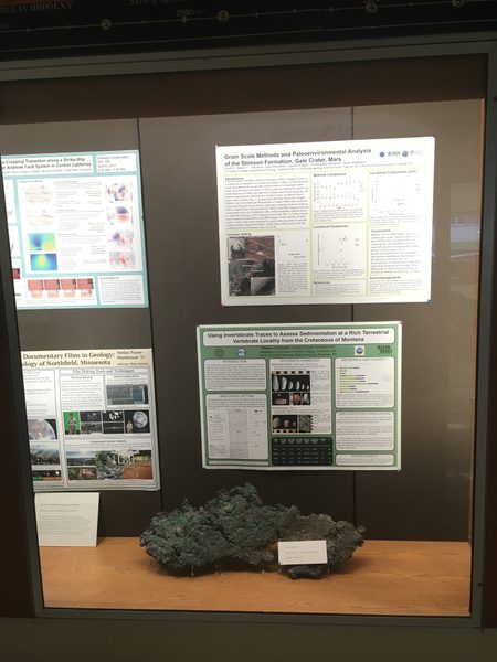 Student Posters and a 50lb. Mass Rock