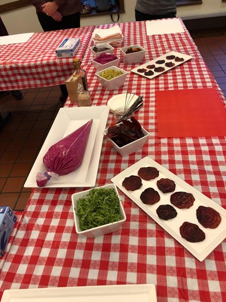 Beet Chips with Smoked Beet Puree