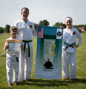 The Huycks at a Karate promotion