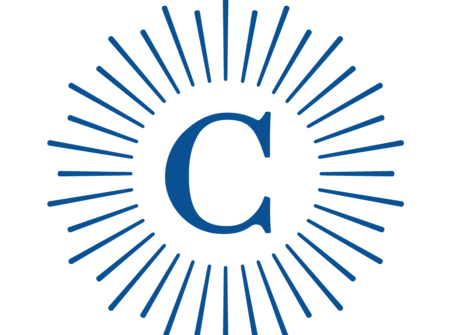 Carleton c-ray blue logo with 
