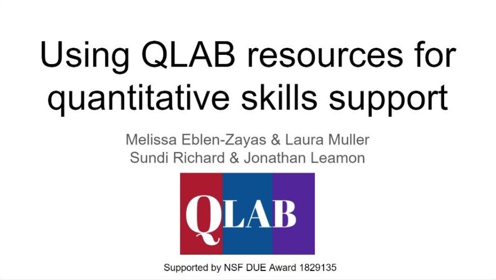 Quantitative Skills Training Quantitative Resource Center Carleton