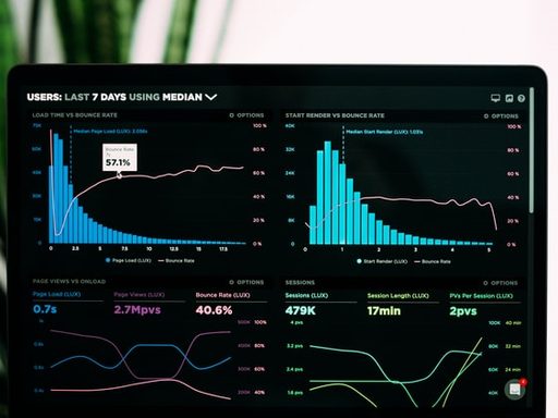 Charts on computer screen