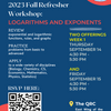 Logs + Exponents Refresher Workshop