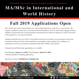 MA_MSc in International and World History