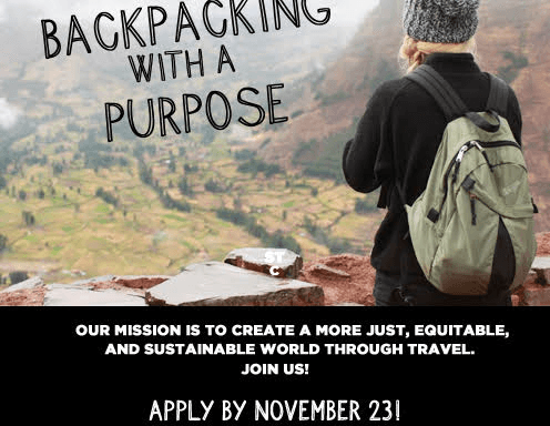 backpacking with a purpose