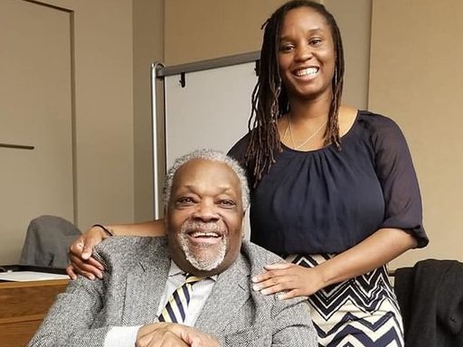 Professor Harry Williams and Chantel Johnson (’10)