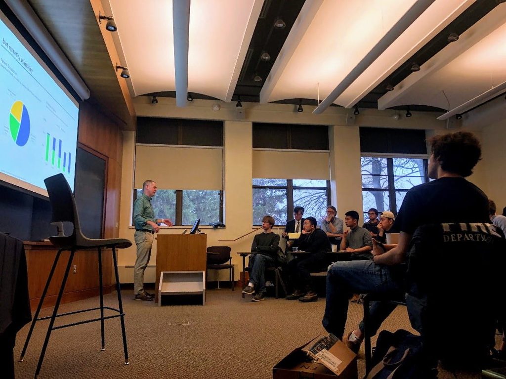 Brent Irvin speaks to history students