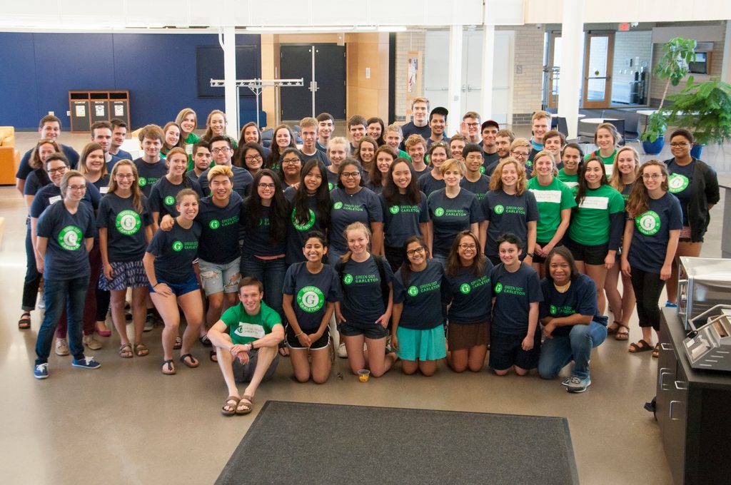 Green Dot-trained students and staff at the 2016 Green Dot Day of Action!