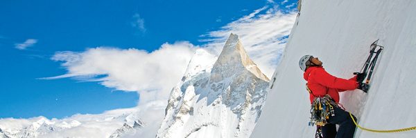Climber on Mount Everest
