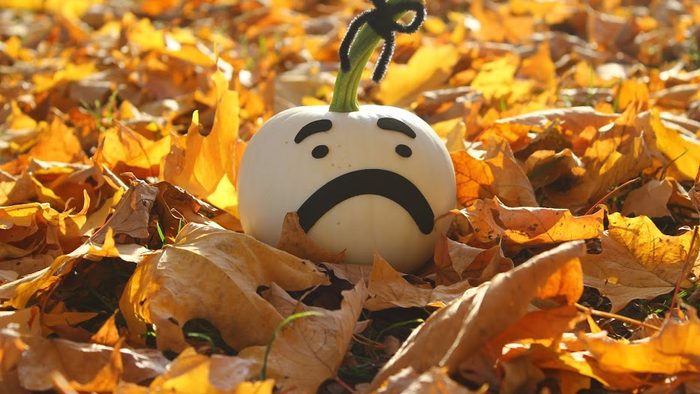 A sad pumpkin