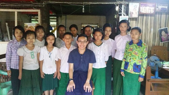 With ESL students in in Minhla, Myanmar