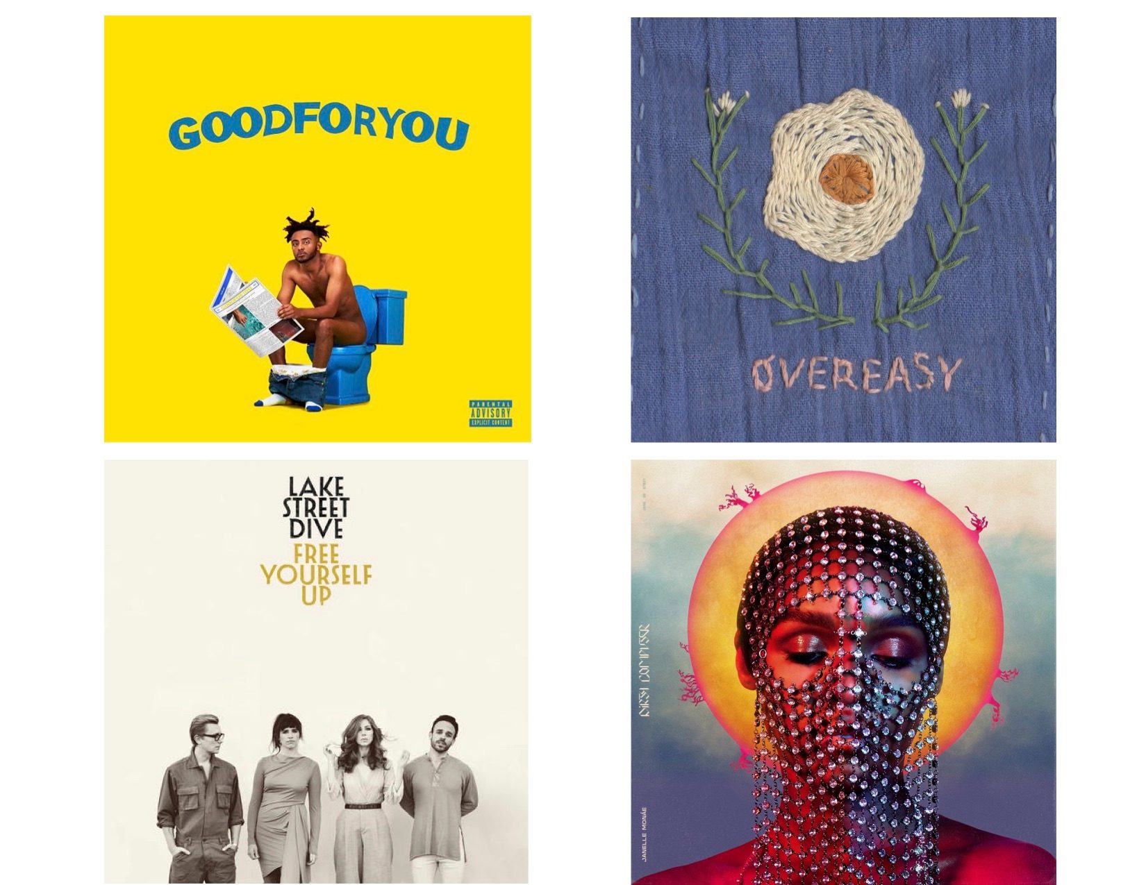 Four album covers
