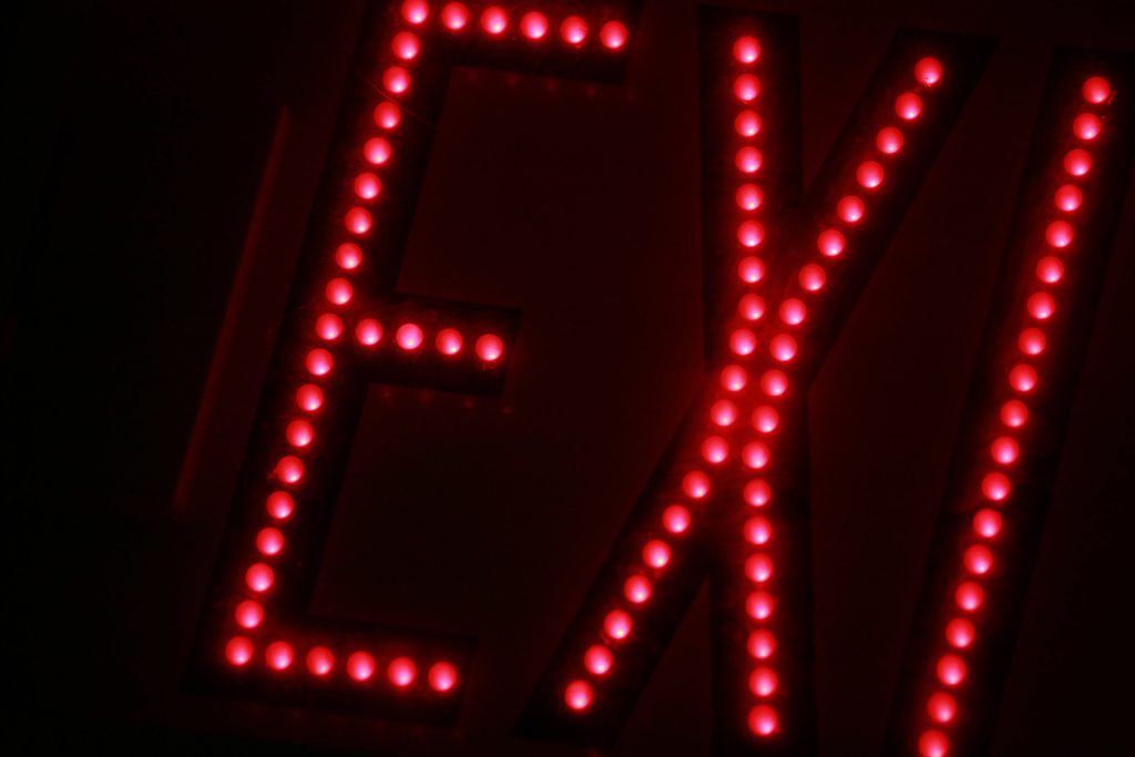 Exit sign