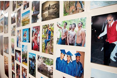 Photos on display at Red Cloud School.