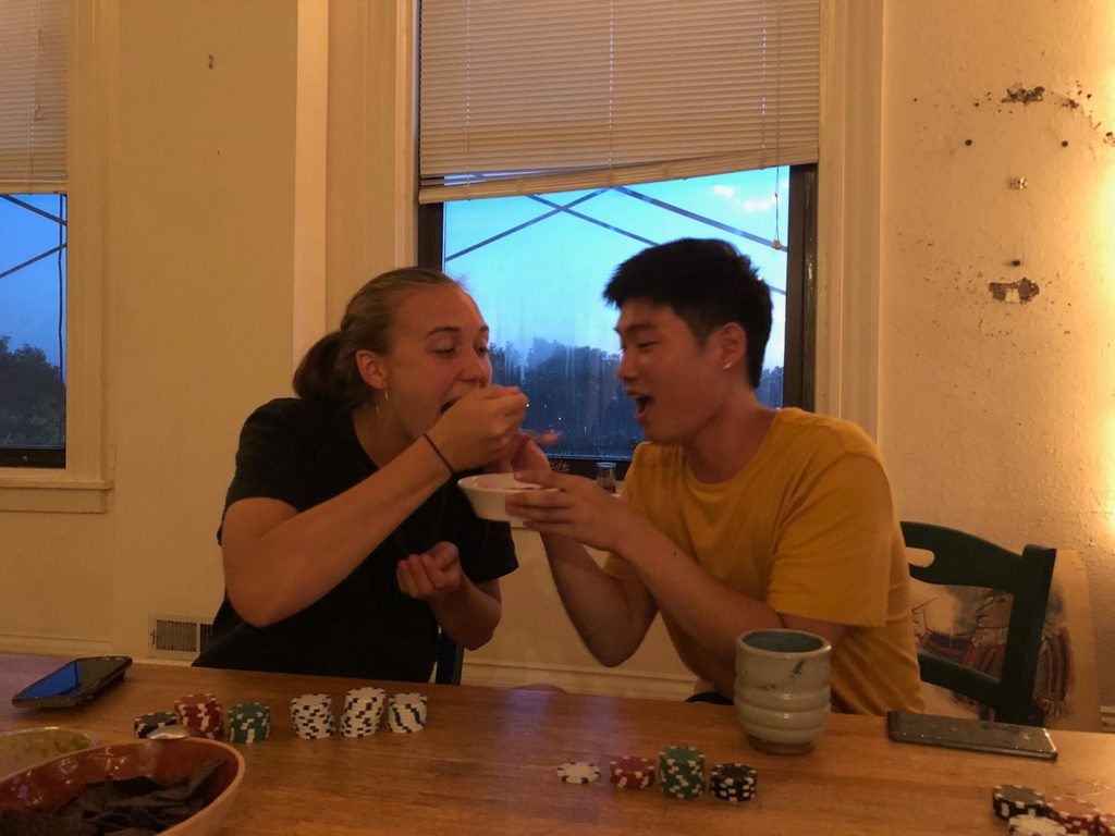 Fellows eating