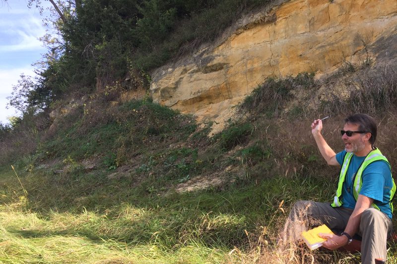 Man and rocks