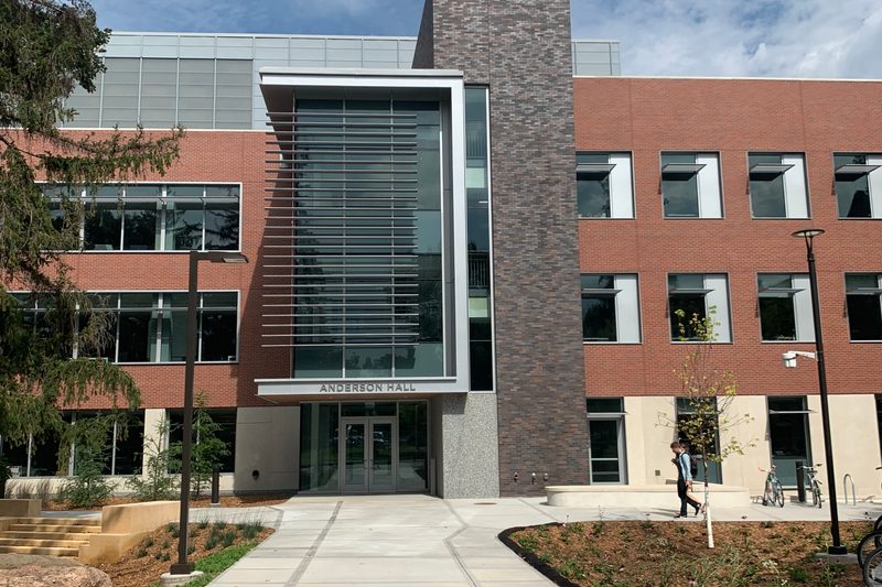 A view of Anderson Hall's entrance