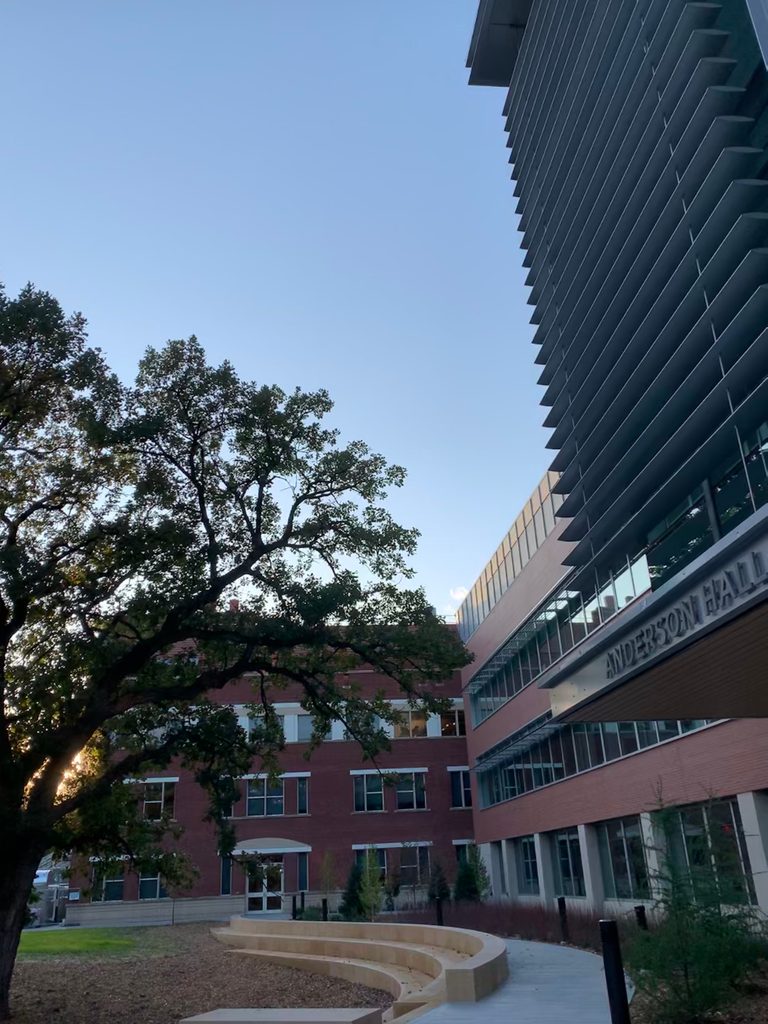 A view of Anderson Hall and adjacent Hulings Hall