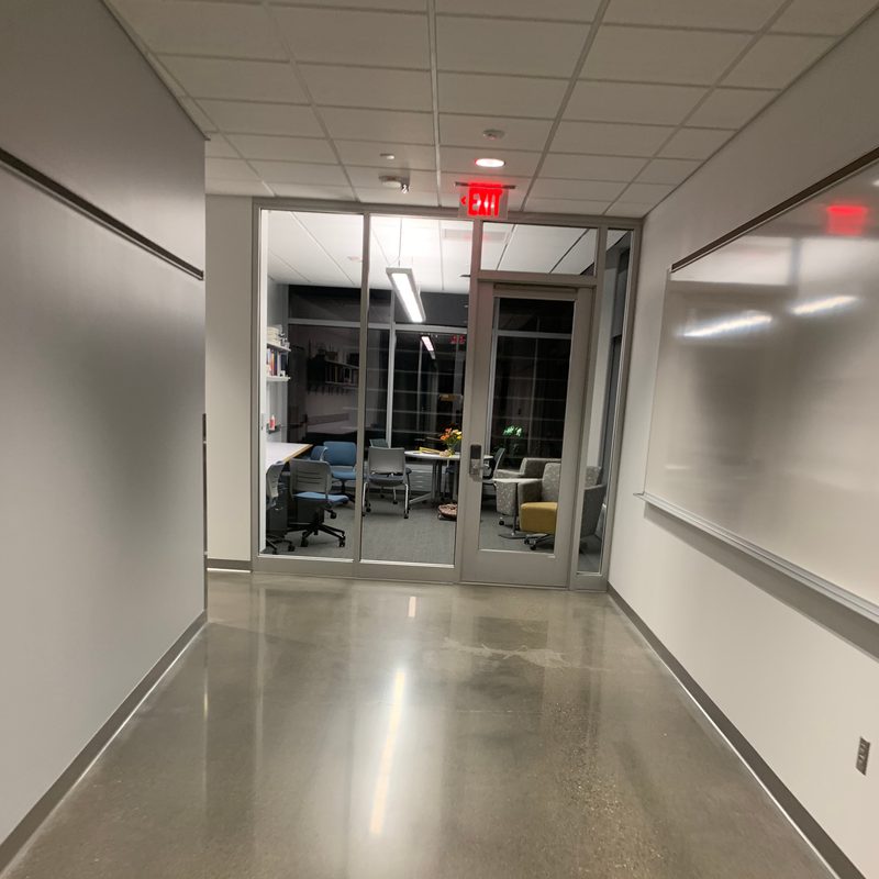 A view of an Anderson Hall study room