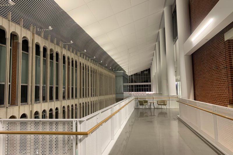 A view of Anderson Hall's top floor