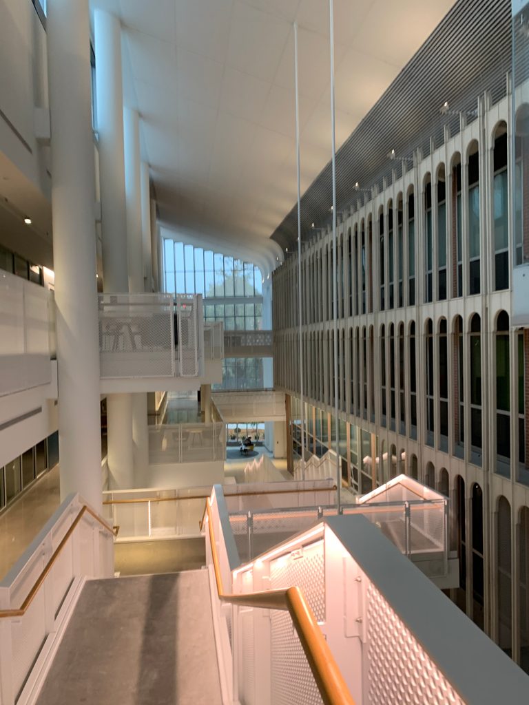 Anderson Hall's staircase, from above