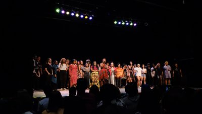 people performing on stage