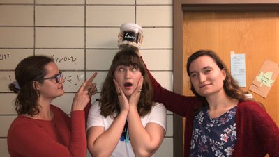 three girls with white jelly beans