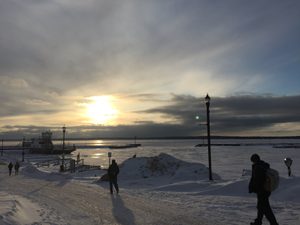 sunrise over lake superior