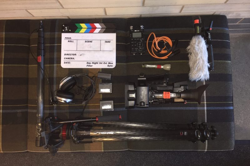 A variety of equipment used for filming and film productions