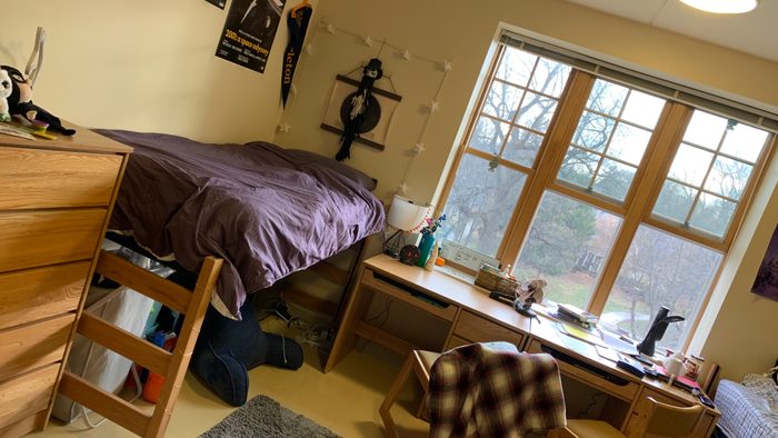 The inside of Lucas' old Cassat dorm room