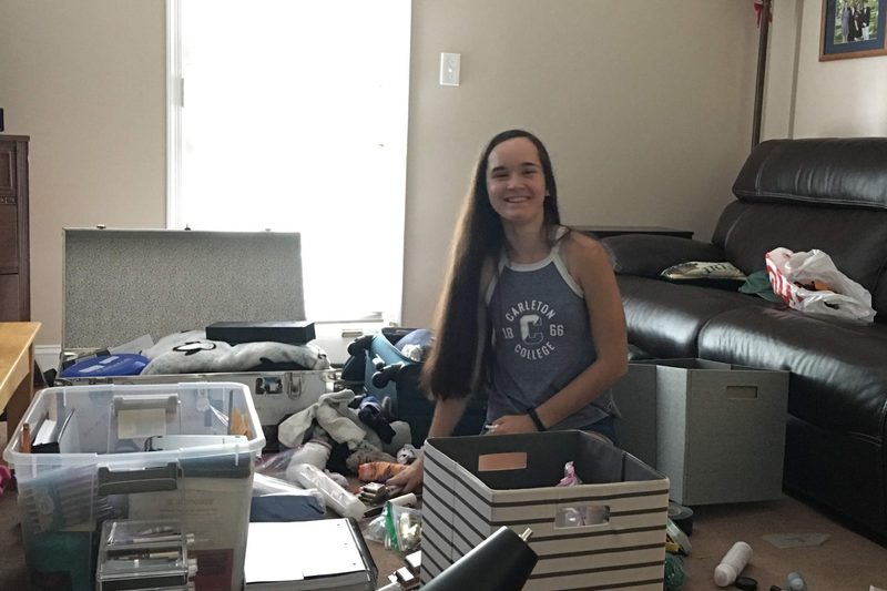 McKenna packing for college