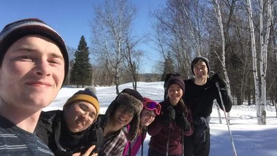Friends on a ski trip!
