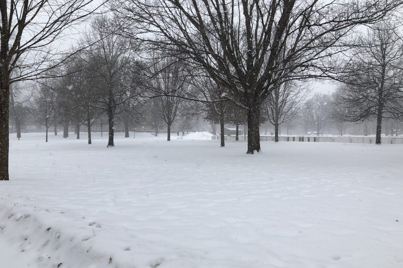 First snowstorm at Carleton