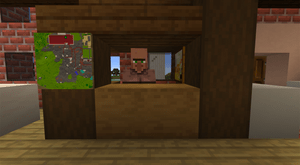 Minecraft Lost and Found, staffed by a villager