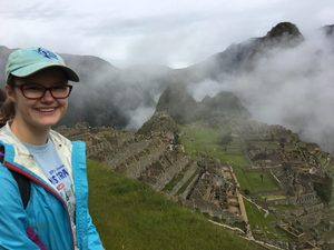 greta at Machu Picchu