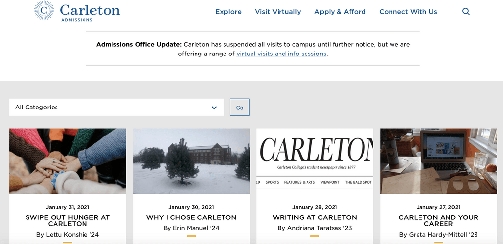 admissions blog