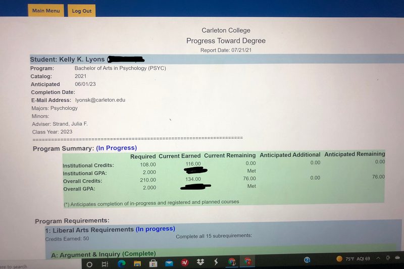 Progress Towards Degree